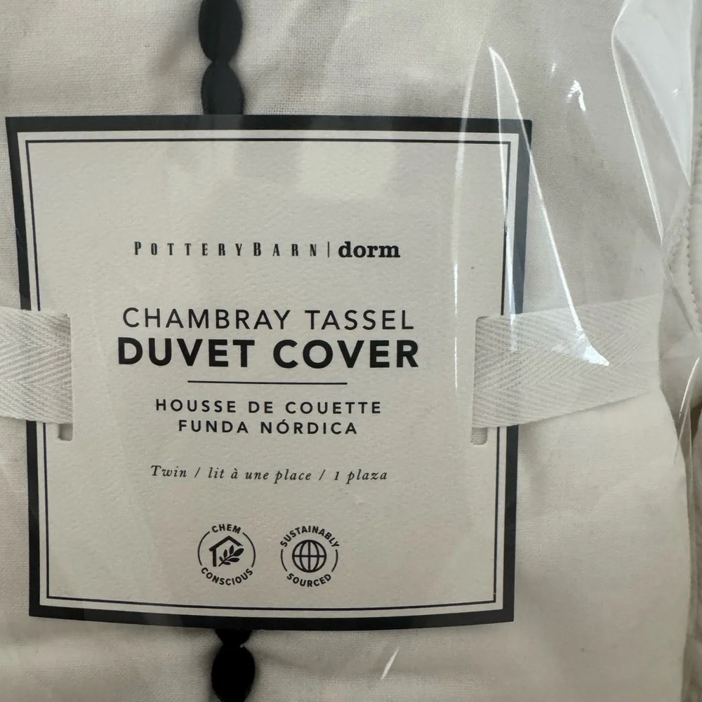COPY - NWT~ Pottery Barn Teen White and Black Twin Size Duvet Cover